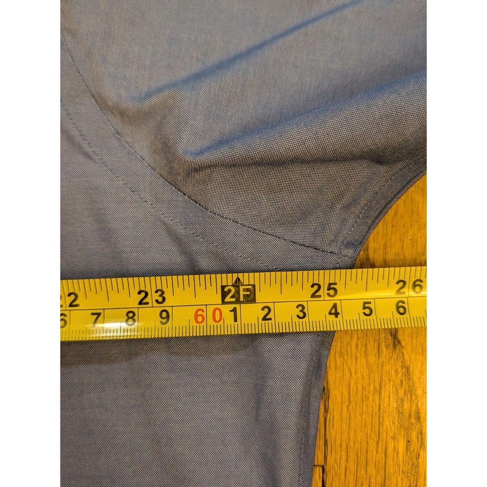 Brooks Brothers Traditional Fit Non-Iron Dress Shirt Blue Men's 17 1/2 35 Cotton - Picture 5 of 7
